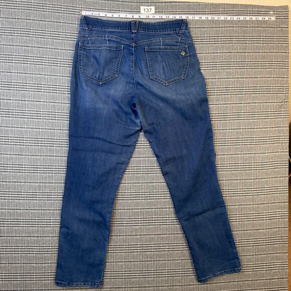 Democracy Women's Jeans Blue Wash Denim Skinny Fit Ab Solution Stretch Size 8 - Picture 1 of 10